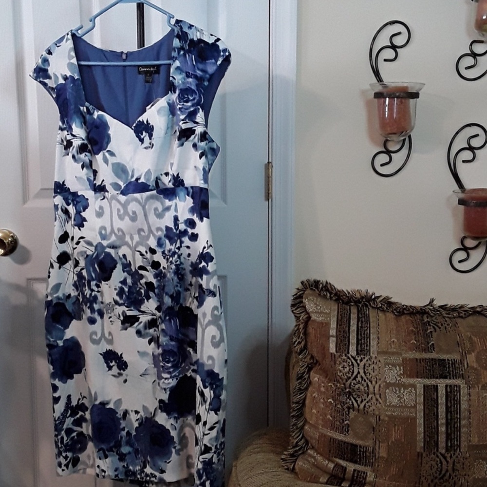 Blue Floral Mini Dress